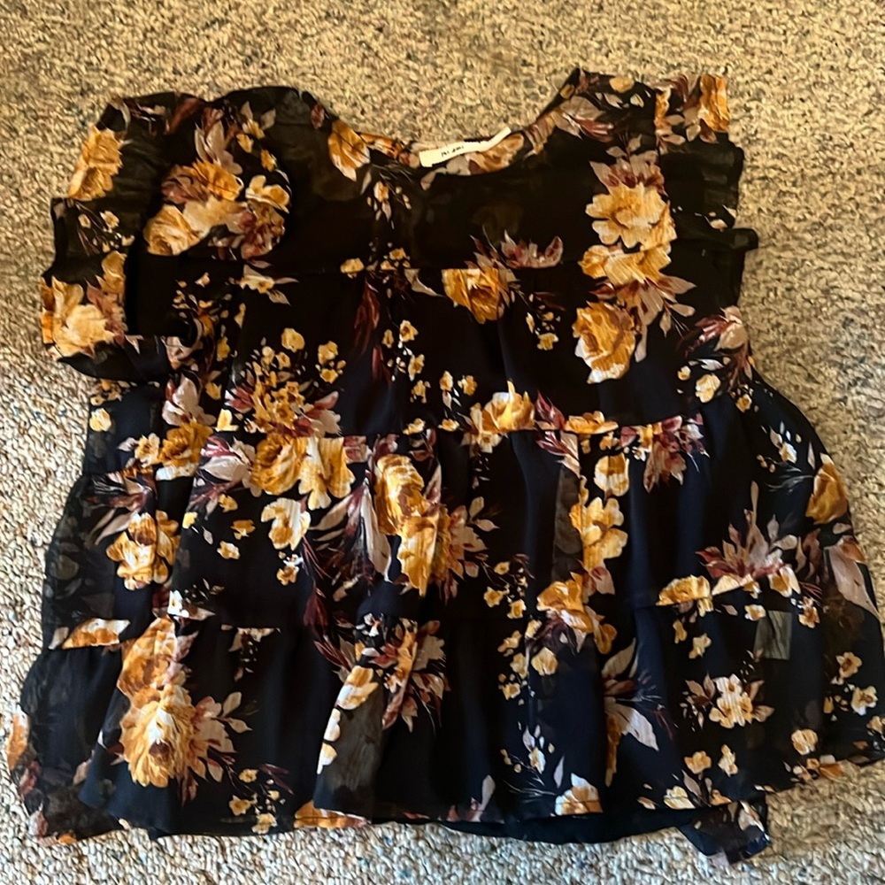 Pink lily top xs